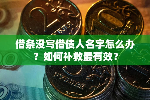 北京借条没写借债人名字怎么办？如何补救最有效？