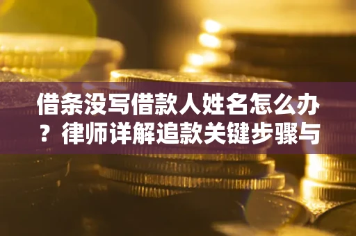 北京借条没写借款人姓名怎么办？律师详解追款关键步骤与证据链构建