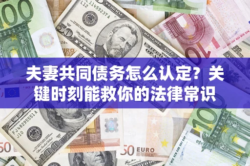 北京夫妻共同债务怎么认定？关键时刻能救你的法律常识